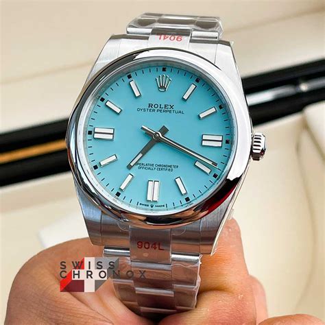 rolex oyster perpetual 41mm 124300 turquoise blue|rolex oyster perpetual tiffany blue.